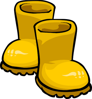 yellow rain boots clipart