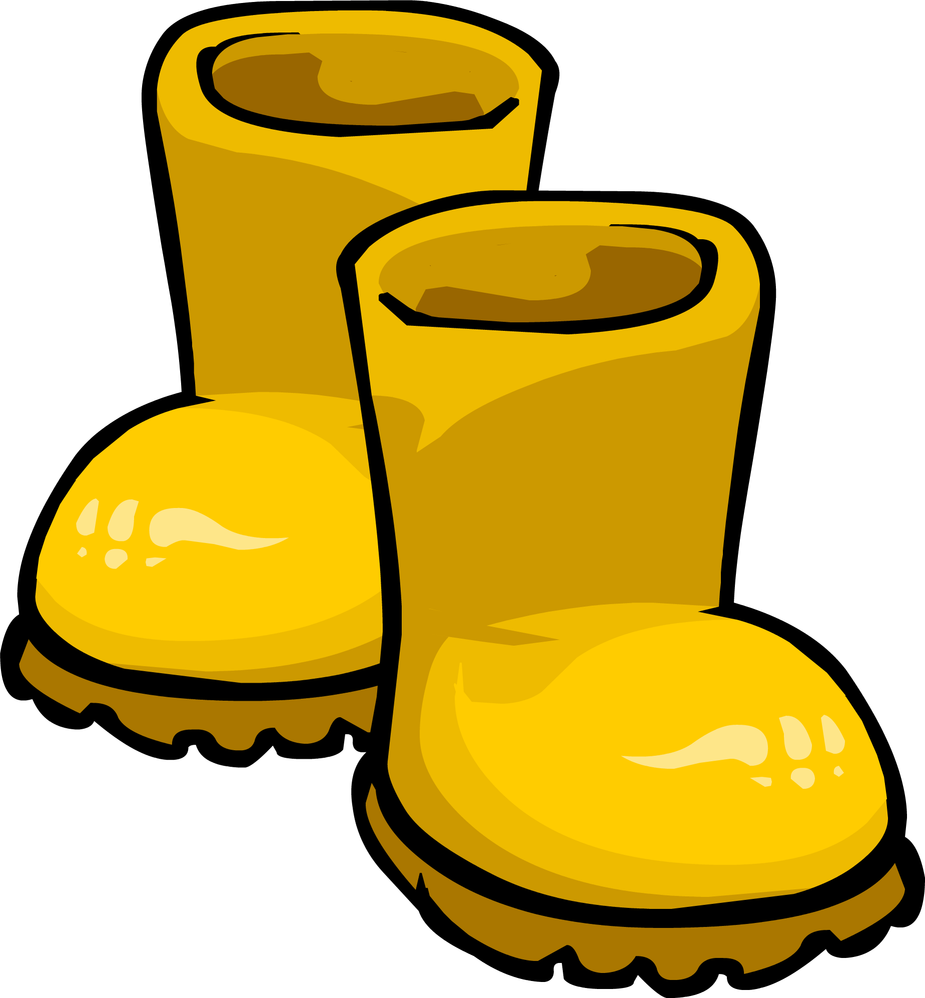 yellow rain boot clip art