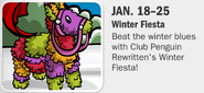 The announcement in Club Penguin Times issue #43 confirming the old dates for the party