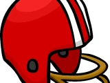 Red Football Helmet