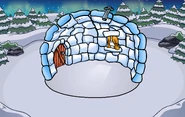 The temporary igloo background