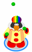The special dance with the Clown Suit and the Clown Shoes.