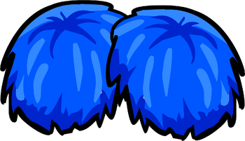 Blue Pompoms