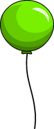 Puffle starta grön ballong