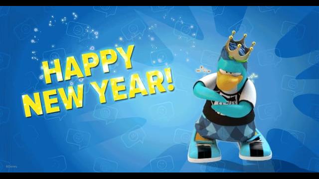 Un pingouin en 3D qui danse, tweeté par @ClubPenguin, pour la nouvelle année 2016