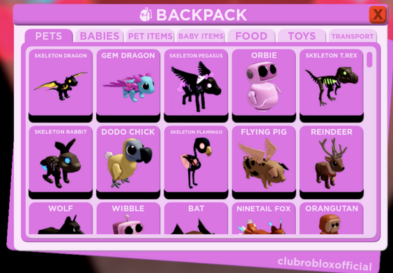 Pets, Club Roblox Wiki