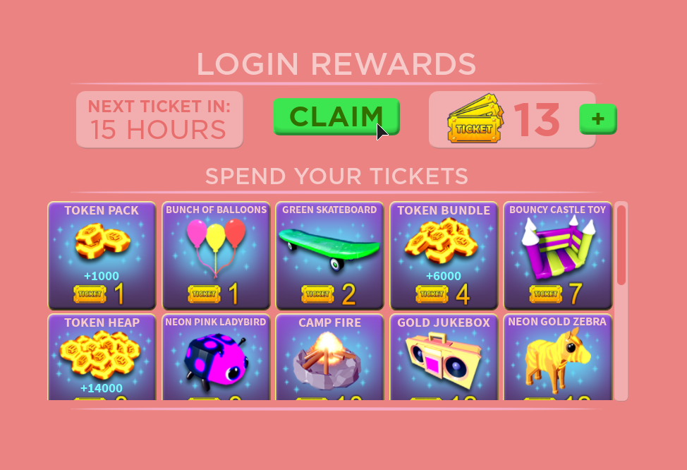Login Rewards Club Roblox Wiki Fandom - open rewards for roblox