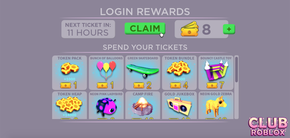 Login Rewards | Club Roblox Wiki | Fandom