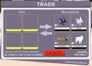 Trading my stuff in CLUB ROBLOX for adopt me pets or mm2 stuff (I