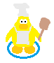 AnonymousDuckLover wearing the Chef's Apron, along with the Chef's Hat and Wooden Spatula.