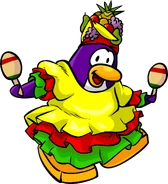 CPT 118 flamenco dancer.png (358 KB) As seen in issue 118 of the Club Penguin Times, along with the Fruit Headdress and Flamenco Dress