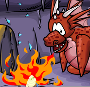 A red dragon during the Medieval Party 2008