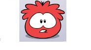Red puffle being poked