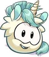 Puffle Unicornio Blanco