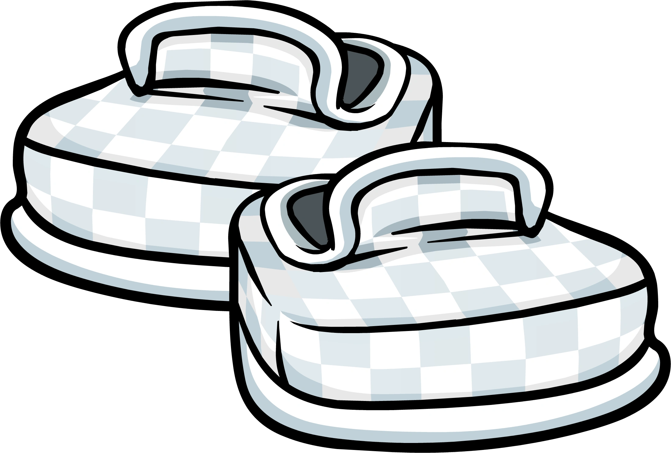 white checkered shoes