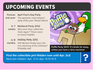 The advertisement in the Club Penguin Times with the April Fools' joke.