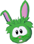 Green rabbit 3d icon