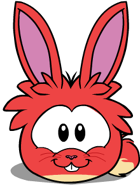 Puffle Conejo Rojo en el Juego