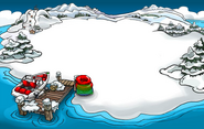 The Pink Toque's location at the Dock, marked in the green area