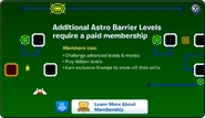 When a non-member tried to play past Level 5 in Astro Barrier