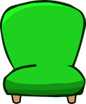 Green Plush Chair