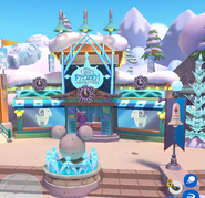 The exterior of the Disney Shop in the 1.8.0 update, while Olaf's Frozen Adventure items were featured