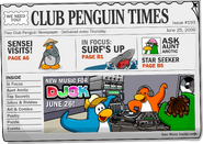 The cover of issue #193 of the Club Penguin Times.