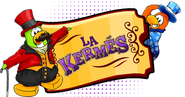 Logo de la Kermes 2011 con pinguinos.
