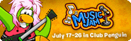 A banner for Music Jam