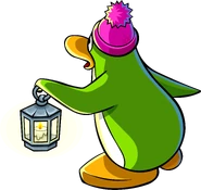 CPT 159 lantern penguin.png (334 KB) As seen in issue 159 of the Club Penguin Times, along with the Pink Pom Pom Toque