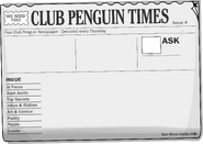 A blank template of an old newspaper