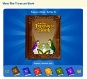The Treasure Book preview page from the Toys section on the Club Penguin website