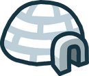 An igloo as seen on the map