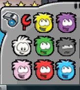 The puffle whistle during mission 10 of Herbert's Revenge, with Klutzy included