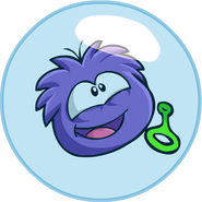 A Purple Puffle in a bubble