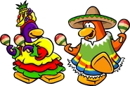 CPT 170 fiesta dancers.png (594 KB) As seen in issue 170 of the Club Penguin Times, along with the Fruit Headdress, Flamenco Dress, Festive Sombrero, and Winter Poncho