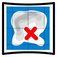 When hovering above it