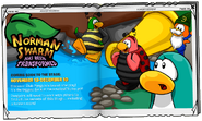 Another advertisement for Norman Swarm Has Been Transformed from issue #212 of the Club Penguin Times