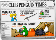 The cover of issue #106 of the Club Penguin Times.