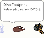 The Dino Footprint Pin in the Stamp Book.