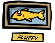 A picture of Fluffy the Fish from the Lighthouse.