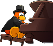 CPT 245 playing piano.png (490 KB) As seen in issue 245 of the Club Penguin Times, along with the Tuxedo