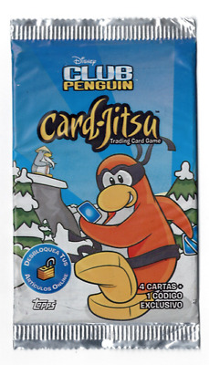 BOX 24 packs Topps Disney Club Penguin Cards CARD-JITSU TCG Collection