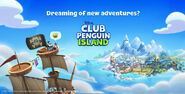 The first homepage and login screen promoting the game
