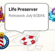 The Life Preserver Pin as seen in a Stamp Book.