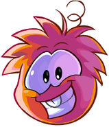 An Orange Puffle in Club Penguin Times Issue #490