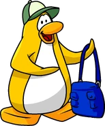 As seen on the Penguin Mail postcard, along with the Green Ball Cap