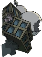 Herbert's Fortress and the Solar Laser destroyed after Operation: Blackout, seen in issue 372 of the Club Penguin Times