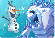 Olaf and Marshmallow seen on the Membership page.