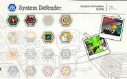 The System Defender stamps page when the 3 unreleased stamps were temporarily added